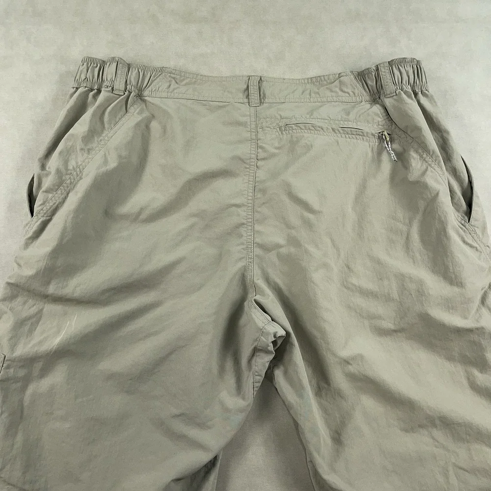 Simms Fishing Pants Mens XL Beige Nylon Cargo Pockets Outdoor Hiking‎ Travel